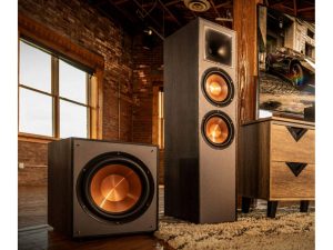 Klipsch R-625FA mit und ohne Abdeckung